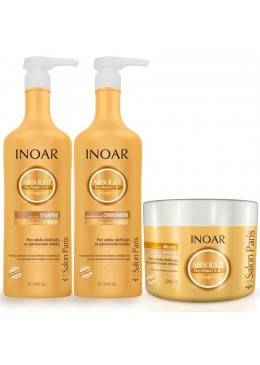Kit Inoar Absolut DayMoist Shampoo 1000ml + Condicionador 1000ml + Mascara 500g