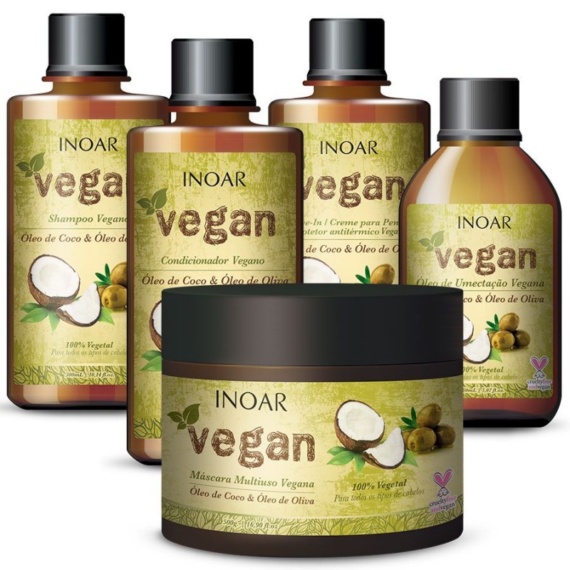 Inoar Vegan Kit Completo - 5 Produtos Inoar Vegan Kit Completo - 5 Produtos