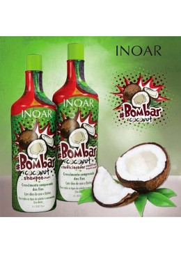 Kit Inoar Bombar CocoNut Shampoo + Condicionador 1000ml + Mascara 250g