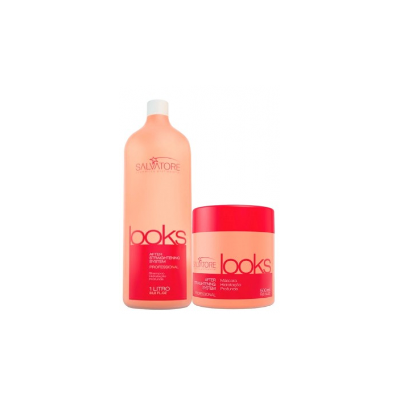 Post Straightening Looks Home Care Kit 1L and 500g - Salvatore Post Straightening Looks Home Care Kit 1L and 500g - Salvatore
