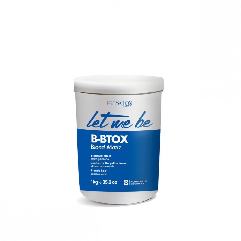 LET ME BE B-BTOX BLOND MÁSCARA MATIZADORA PROSALON 1KG   Beautecombeleza.com