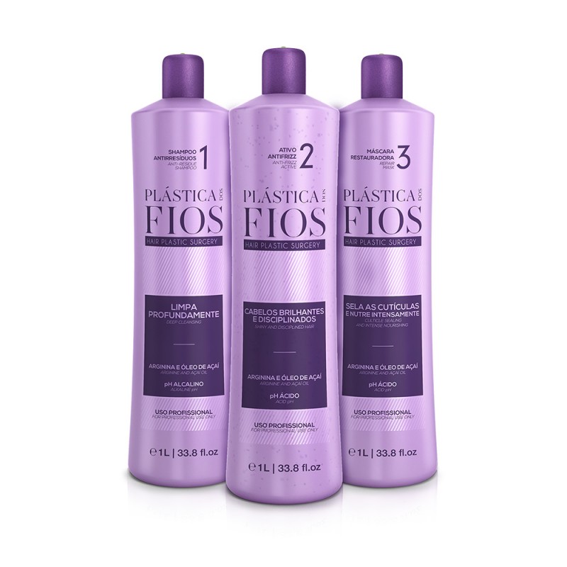 Cadiveu Plástica dos Fios Selagem Térmica Kit (3x1000ml)