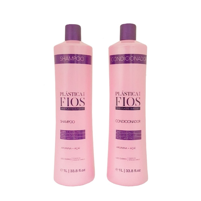 Kit Cadiveu Plástica dos Fios Shampooing 1000ml + Conditioner 1000ml   Beautecombeleza.com