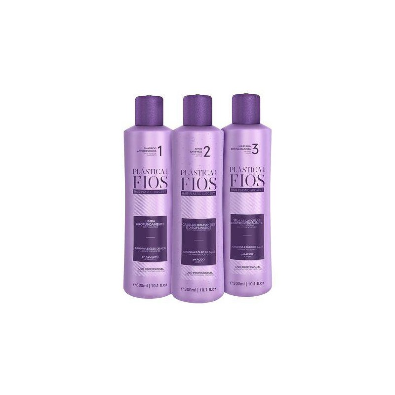 KIT CADIVEU PLASTICA DOS FIOS KIT SELAGEM THERMIQUE 3 X 300 ML   Beautecombeleza.com