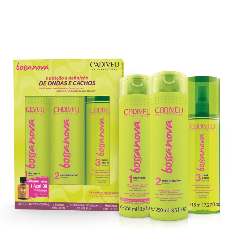 Cadiveu Bossa Nova Home Care Kit - Nutrition and Definition of Curls and Curls