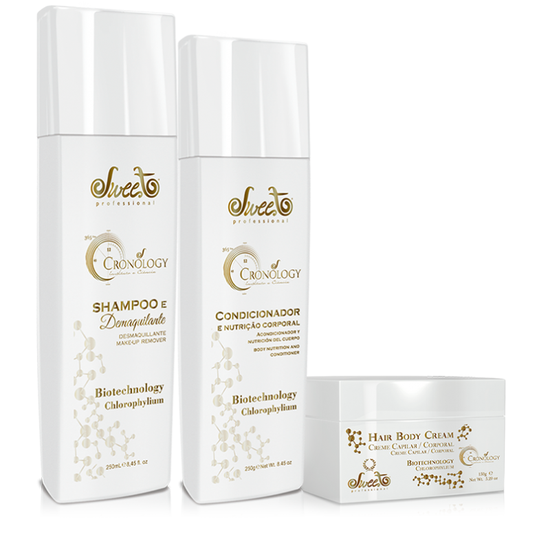 Sweet Hair - Primeiro Shampoo Demaquilante / Condicionador / Mascara Cronology Beautecombeleza.com Sweet Hair - Primeiro Shampoo Demaquilante / Condicionador / Mascara Cronology Beautecombeleza.com