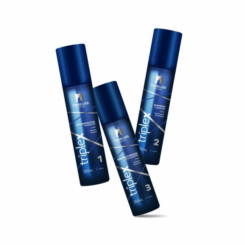Kit Triplex Professional - 3x250ml TREE LISS Beautecombeleza.com Kit Triplex Professional - 3x250ml TREE LISS Beautecombeleza.com