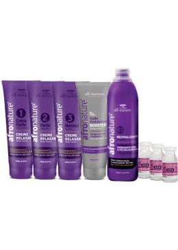 Kit Permanente Afro e Relaxamento Afro Nature / All Nature    Beautecombeleza.com