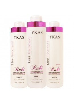 Y-Kas Rubi Liss Treatment Escova Progressiva Kit Profissional (3x1L)