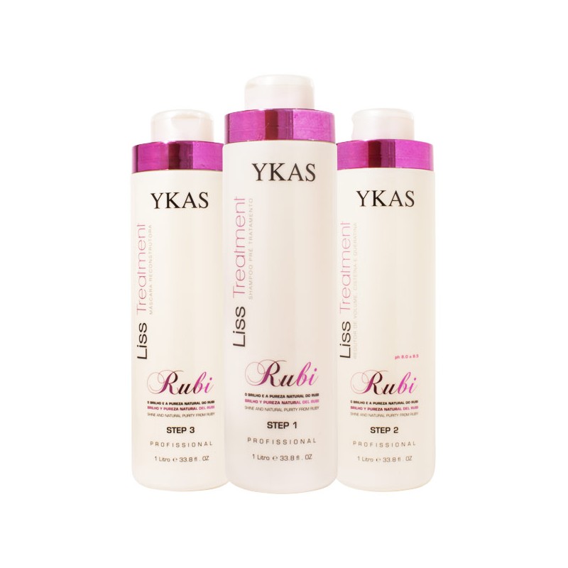 Y-Kas Rubi Liss Treatment Kit professional keratin treatment (3x1L)