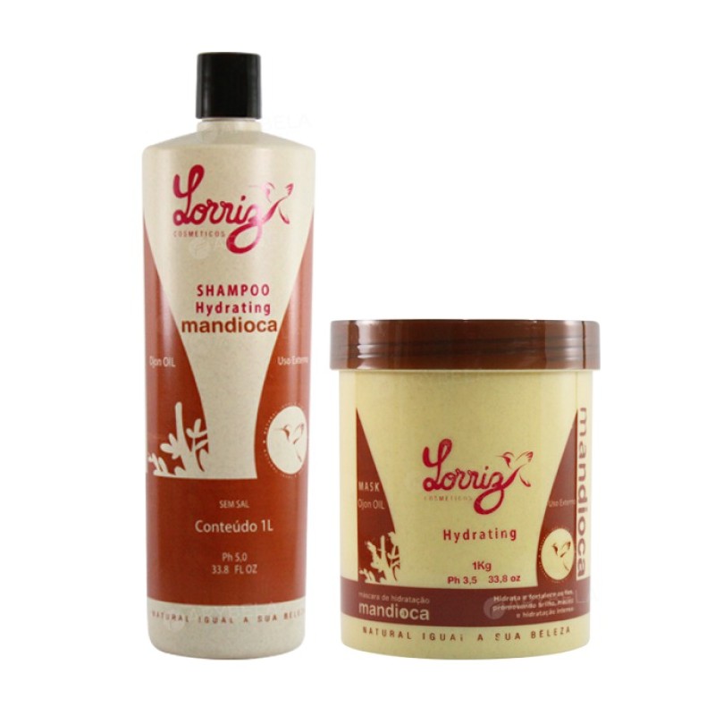 Lorriz - Kit Hydration Mandioca Shampoo + Mask Lorriz - Kit Hydration Mandioca Shampoo + Mask
