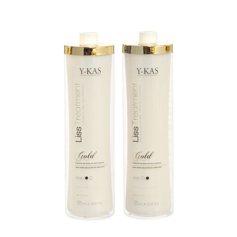 Escova Progressiva Ouro Y-Kas - Kit 2x1000ml Escova Progressiva Ouro Y-Kas - Kit 2x1000ml