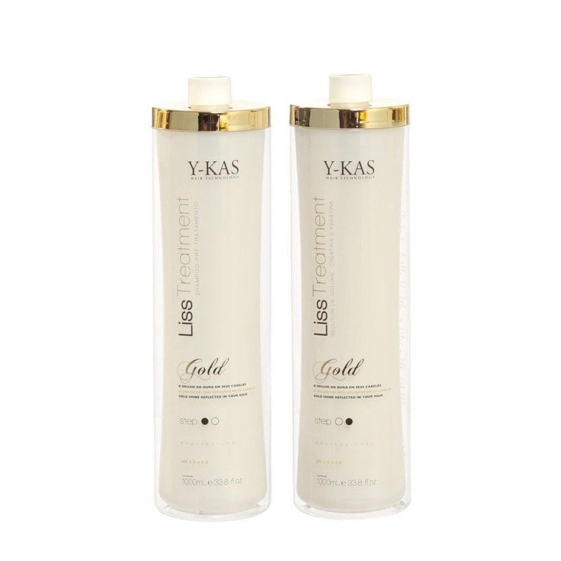 Escova Progressiva Ouro Y-Kas - Kit 2x1000ml