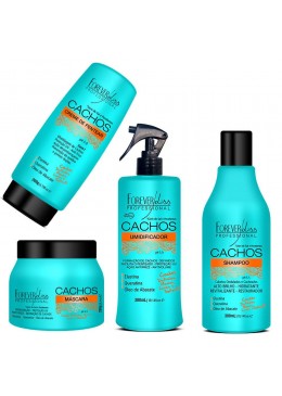 Forever Liss Kit Cachos (shampoo + Creme De Pentear + Masc + Umidificador)     Beautecombeleza.com