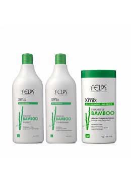 Felps Xmix Kit Profissional Extrato de Bamboo - 3 Produtos   Beautecombeleza.com