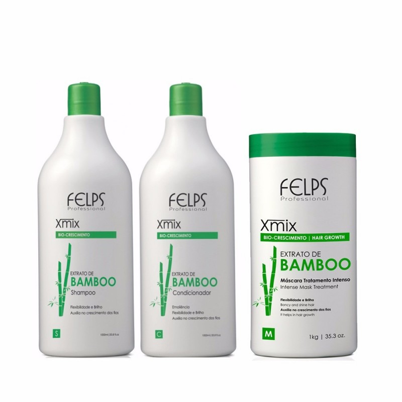 Felps Xmix Kit Profissional Extrato de Bamboo - 3 Produtos   Beautecombeleza.com