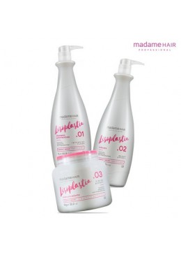 LISOPLASTIA KIT ESCOVA PROGRESSIVA MADAME HAIR 3 PASSOS   Beautecombeleza.com