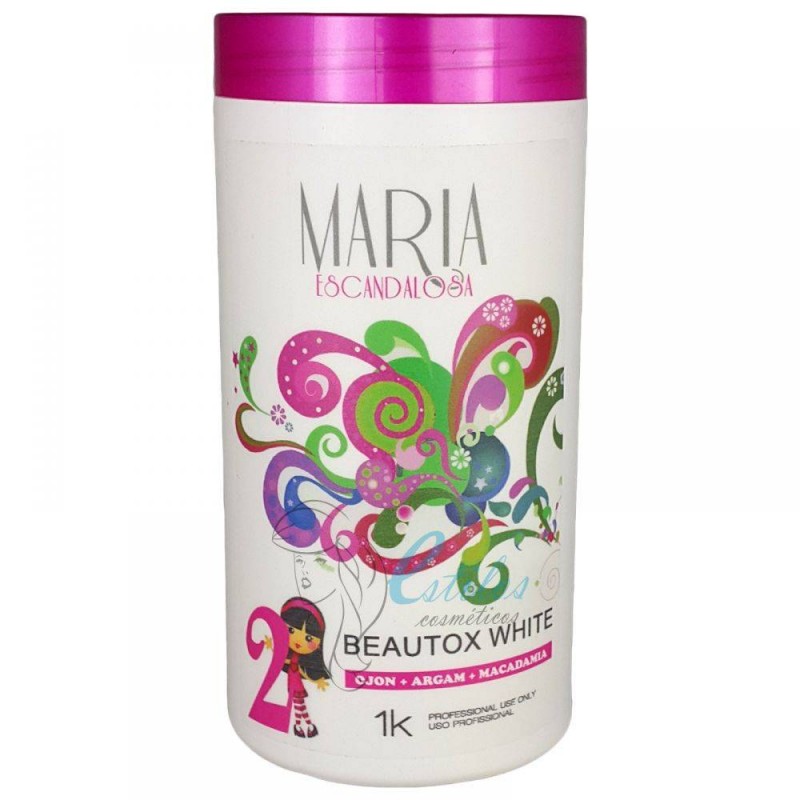 MARIA ESCANDALOSA BOTOX BEAUTOX WHITE OJON E ARGAN 1KG      Beautecombeleza.com