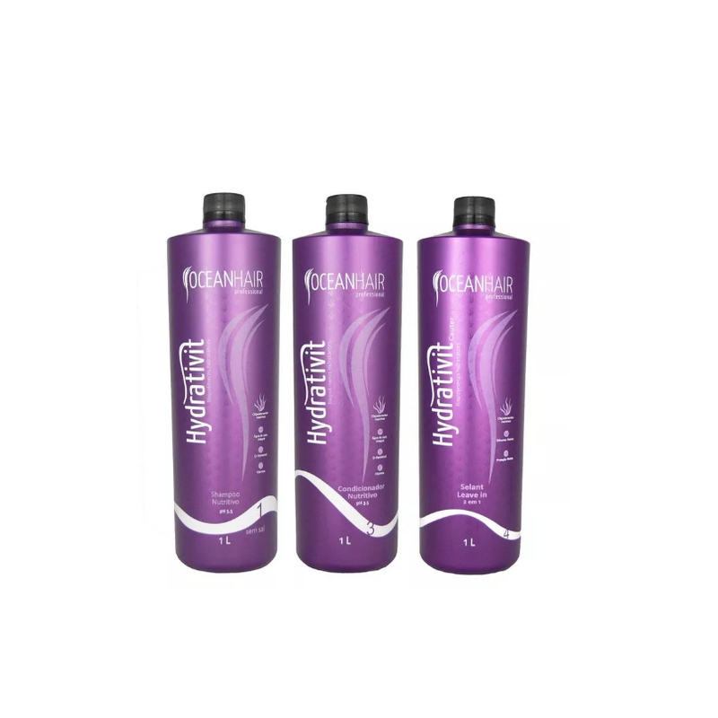Nutrition Hair Treatment Kit Hydrativit 3x1L - Ocean Hair     Beautecombeleza.com