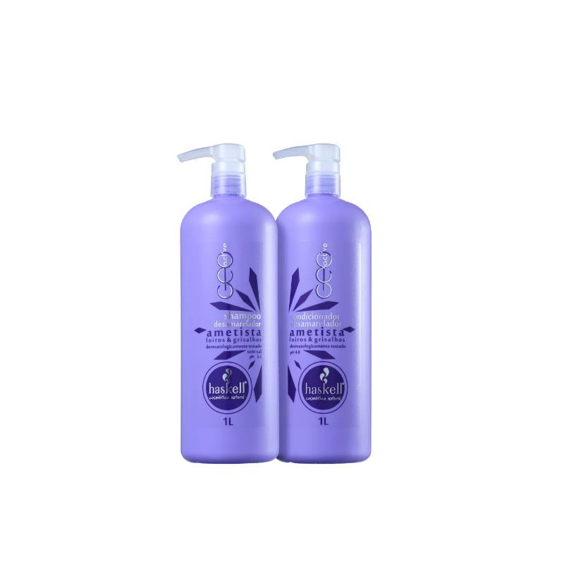 Kit De Cabelo Loiro Com Shampoo E Condicionador 2x1L Haskell Beautecombeleza.com