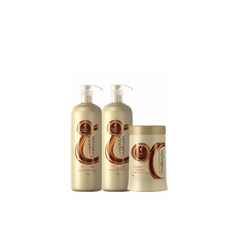 Kit Manioc Professionnel Cheveux Afro 2x1L et 1Kg Haskell Beautecombeleza.com