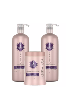 Kit Quina Rosa Professionnel 2x1L et 1Kg Haskell Beautecombeleza.com