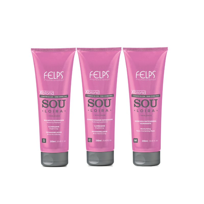 Kit de traitement Xblond 3x250ml - Felps Beautecombeleza.com