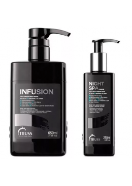 Infusion Vegan Hair Wax 650ml + Night Spa Serum 250ml Kit - Truss Professional Beautecombeleza.com