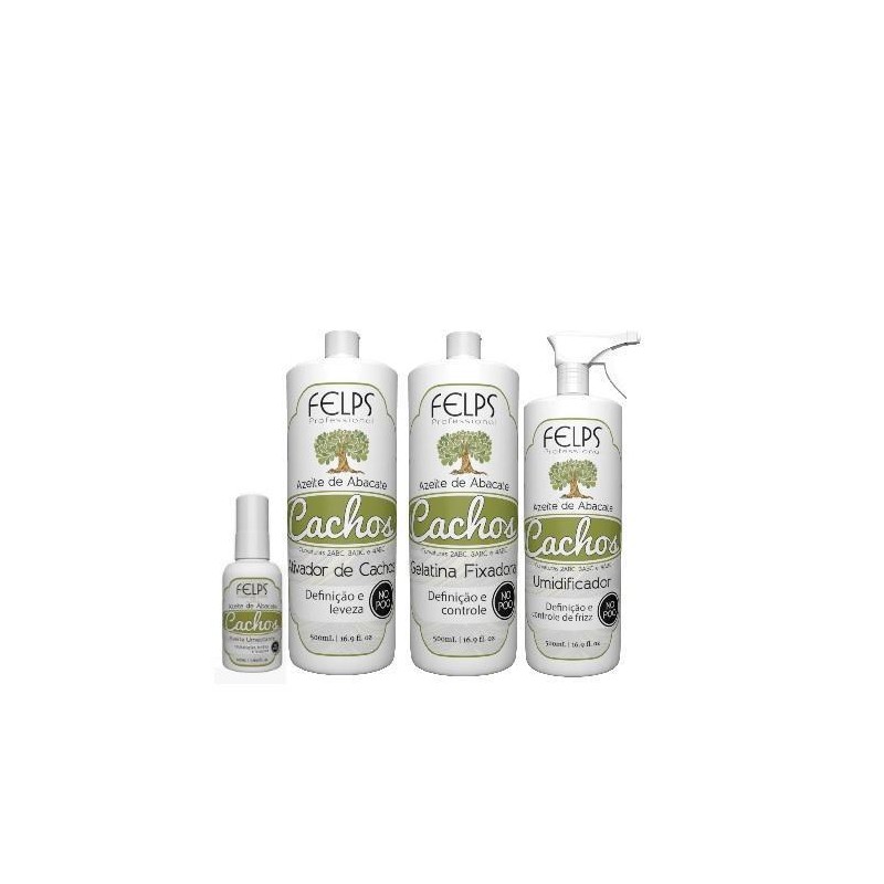 Avocado Oil Curls Activator 4 Products Kit - Felps Beautecombeleza.com Avocado Oil Curls Activator 4 Products Kit - Felps Beautecombeleza.com
