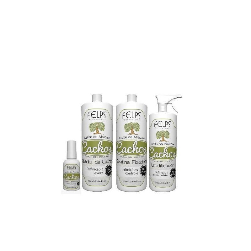 Avocado Oil Curls Activator 4 Products Kit - Felps Beautecombeleza.com