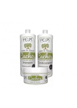 Kit de tratamento de cabelo crespo com óleo de abacate 3 Produtos - Felps Beautecombeleza.com