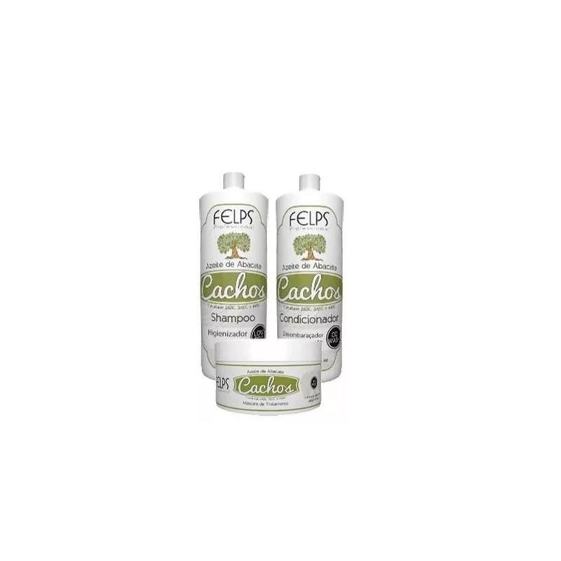 Curls Avocado Oil Hair Treatment Kit 3 Products - Felps Beautecombeleza.com