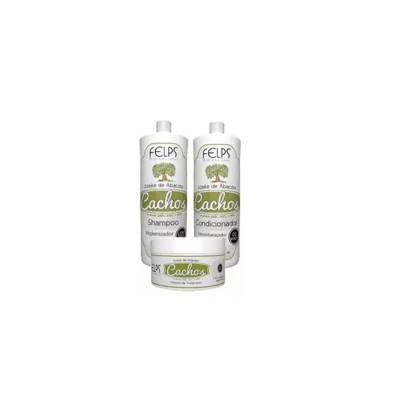 Kit Traitement des cheveux bouclés à l'huile d'avocat 3 Produits - Felps Beautecombeleza.com