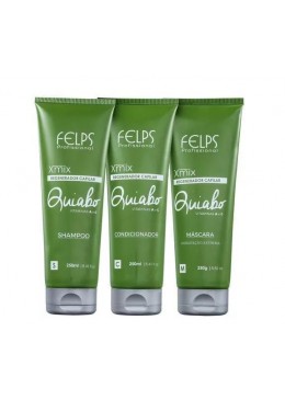 Kit de Tratamento de Cabelo Xmix Okra 3x250mL - Felps Beautecombeleza.com