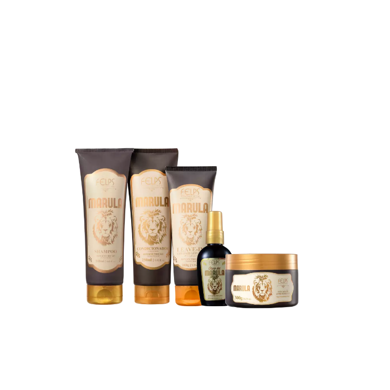 Kit de Manutençao Marula 5 Produtos - Felps Beautecombeleza.com