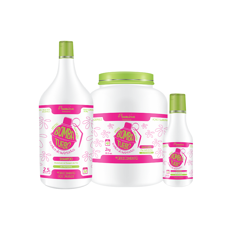 Kit Turbo Bomb Efeito Rapunzel 3 Produtos - Floractive Beautecombeleza.com