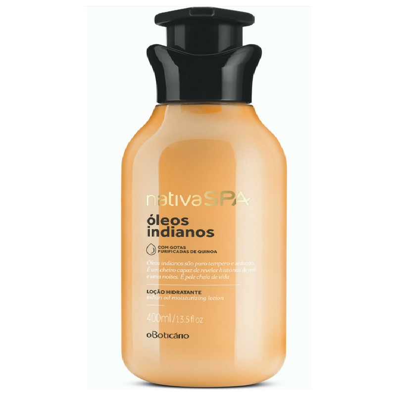 Vegan Óleos Indianos Loção Hidratante Corporal 400ml - Nativa SPA Beautecombeleza.com