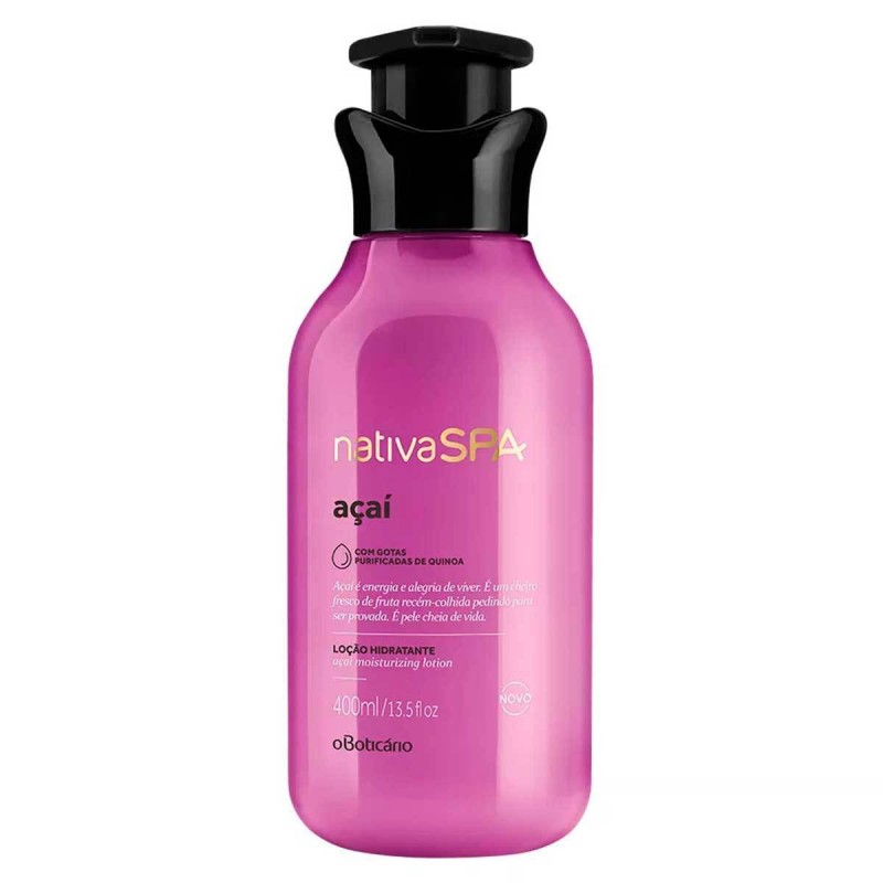 Lotion Désodorisante Corporelle Hydratante Açai Vegan 400mL - Nativa SPA Beautecombeleza.com