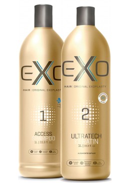 Kit De Alisamento Exo Ultratech Keratin 2x500ml / 2x1L