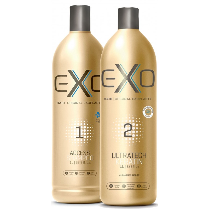 Kit De Alisamento Exo Ultratech Keratin 2x500ml / 2x1L Kit De Alisamento Exo Ultratech Keratin 2x500ml / 2x1L