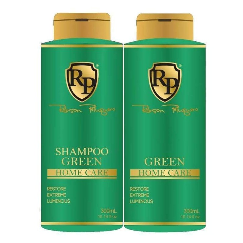 Shampoing vert Home Care + Masque matifiant  (2x300ml) Robson Peluquero beautecombeleza.com