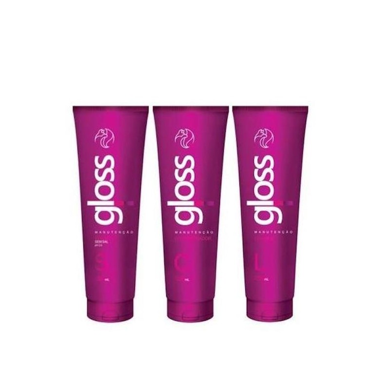 Kit Home care Gloss (3x250ml) - Fox Beautecombeleza.com Kit Home care Gloss (3x250ml) - Fox Beautecombeleza.com