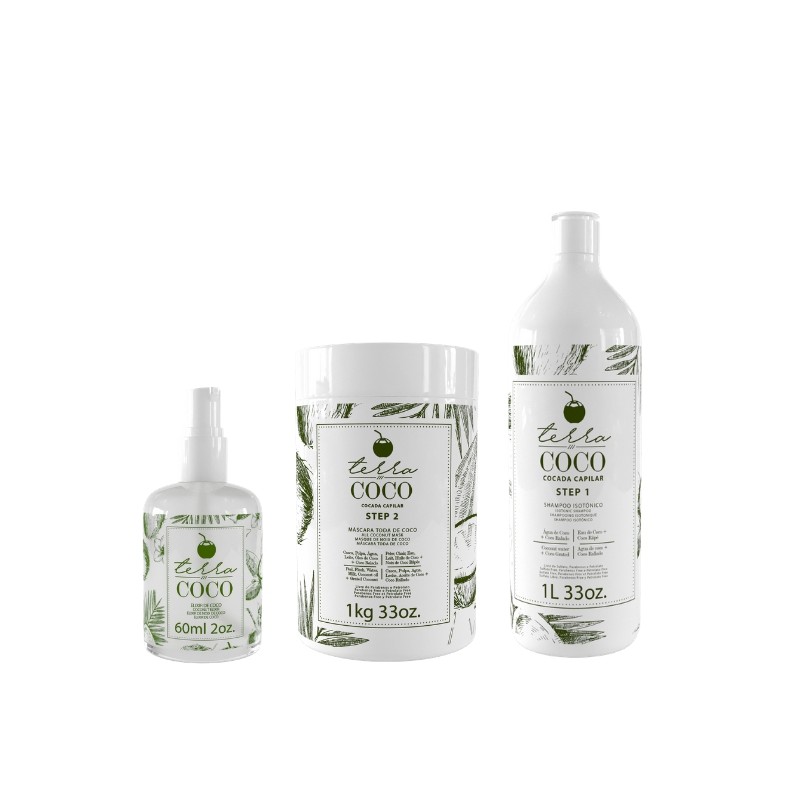 Kit Shampoing+ Conditionneur+ Elixir - Loja Terra Coco Beautecombeleza.com