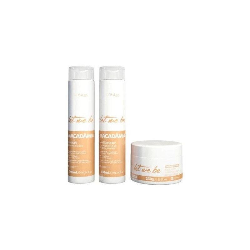 Kit de soin aux noix de macadamia (2x500 ml + 250 g) - Prosalon Beautecombeleza.com