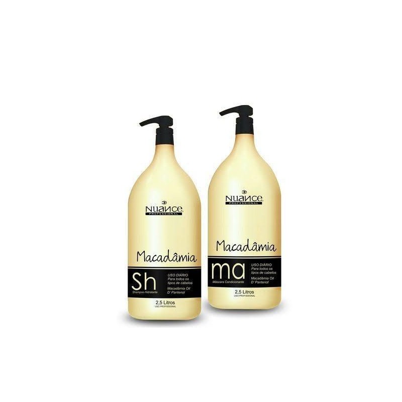 Macadamia Kit Shampoo and Conditioner Capillary Daily Treatment 2x2500ml - Nuance - Beautecombeleza.com