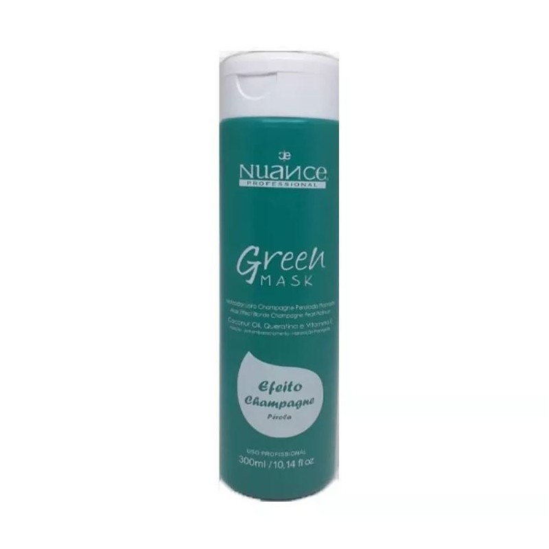 Brazilian Blond Pearl Effect Green Toning Champagne Tinting Mask 300ml - Nuance Beautecombeleza.com