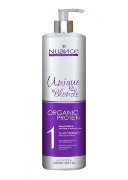 Hair Treatment Unique Liss Blonde Organic Protein Semi Definitive 1L - Nuance  Beautecombeleza.com