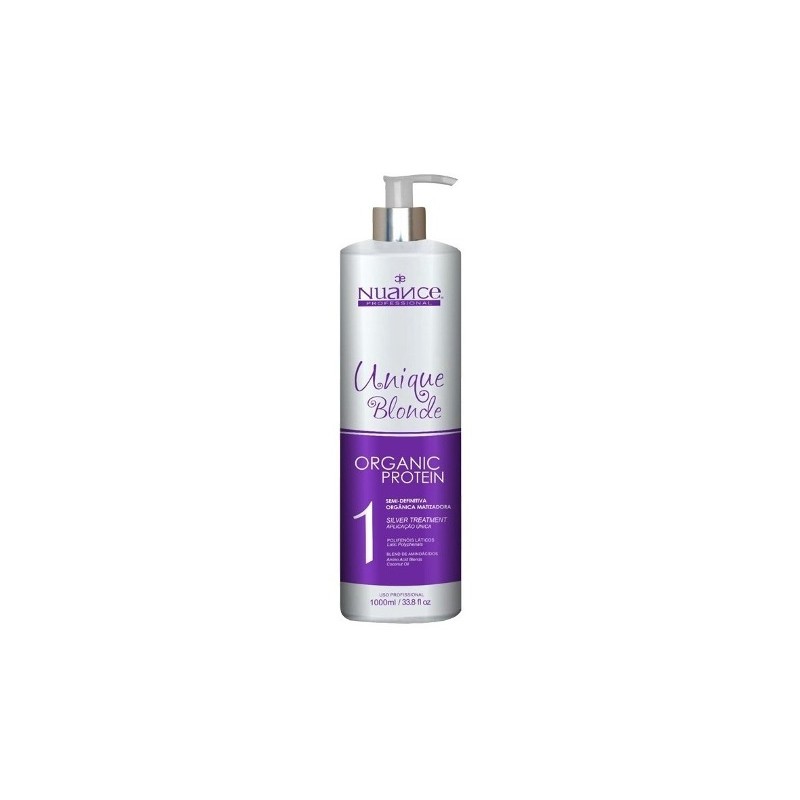 Hair Treatment Unique Liss Blonde Organic Protein Semi Definitive 1L - Nuance  Beautecombeleza.com