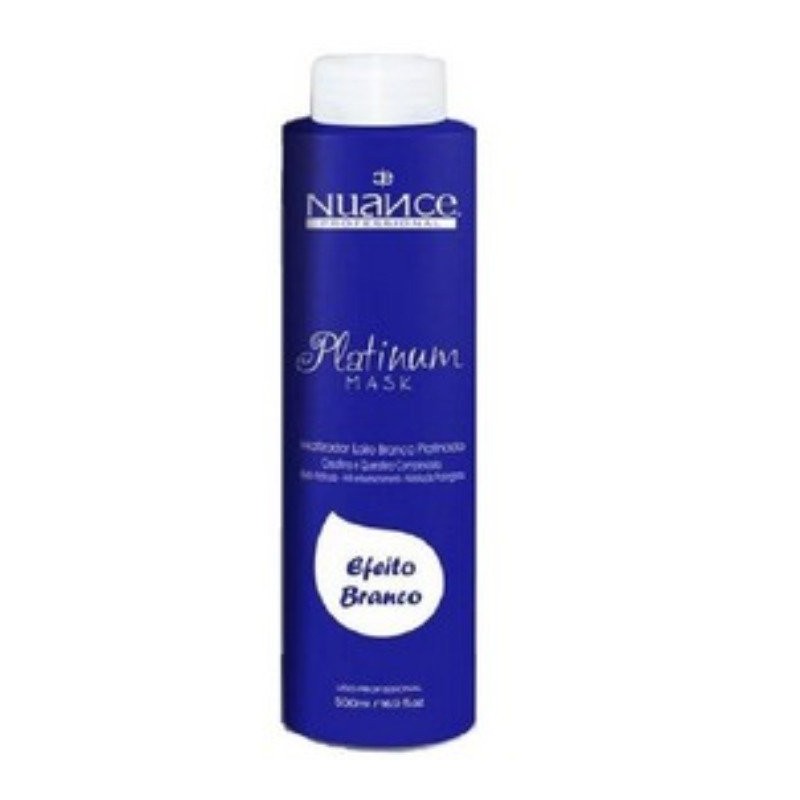 Brazilian Treatment Blond Effect Platinum White Hair Mask Toning 500ml - Nuance  Beautecombeleza.com