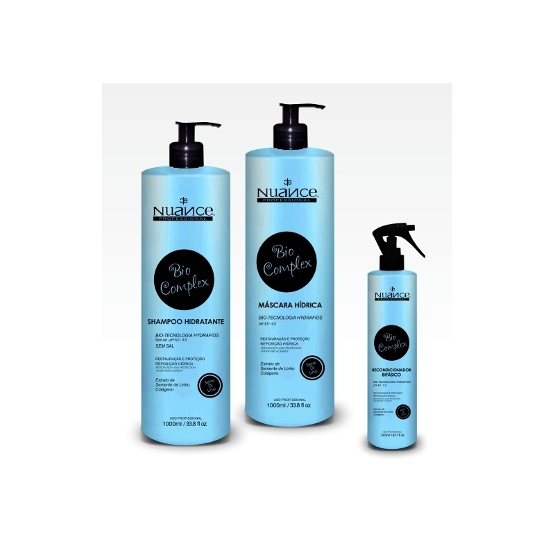 Hidrafios Bio Technology SOS Hair Reconstruction Bio Complex Kit 3 Prod - Nuance Hidrafios Bio Technology SOS Hair Reconstruction Bio Complex Kit 3 Prod - Nuance